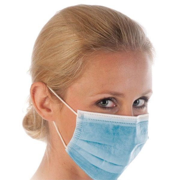 Masque de protection à usage unique 3 plis type IIR - Hygiène et protections médicales - Rééducation - Kinésithérapie