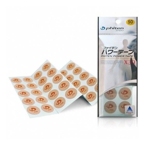 Les 50 Patchs Phiten X30 Power Tape - Pansement anti-douleur - Patch, tape et strap - Rééducation - Kinésithérapie