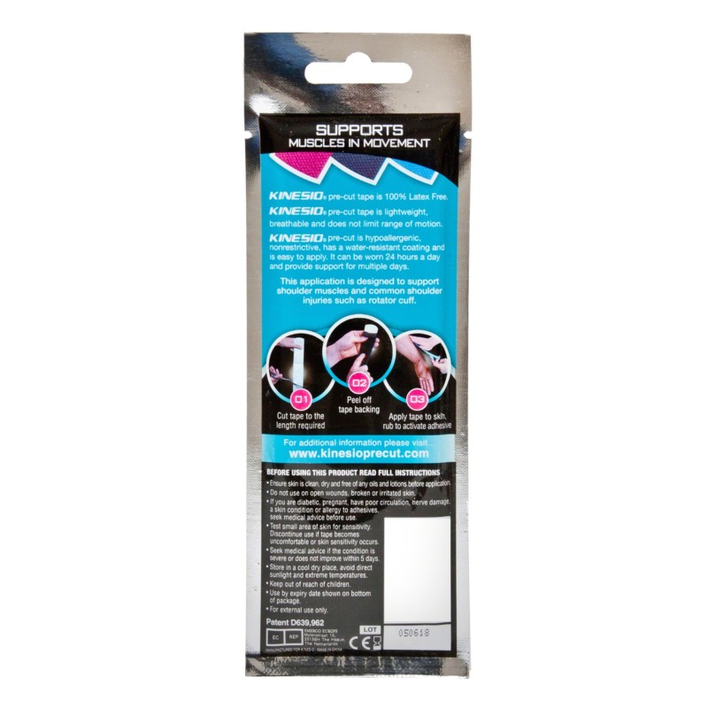 Kinesio Taping Pre-Cut - Bandes de tape de rééducation - Bandes de kinésiologie - Kinésithérapie - KINESIO