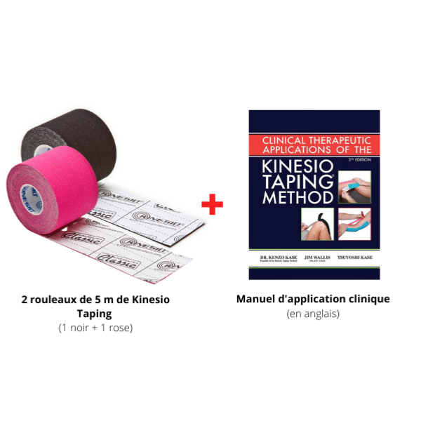 Pack essai Kinesio Taping : manuel  + 2 bandes Kinesio Tex Gold FP - Tape de rééducation - Bandes de kinésiologie - KINESIO
