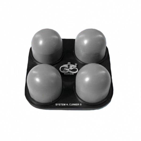 Patin n°16 - 4 demi-sphères caoutchouc - G5 Vibramatic Power Plus - Patin appareils de massage - Rééducation - Kiné