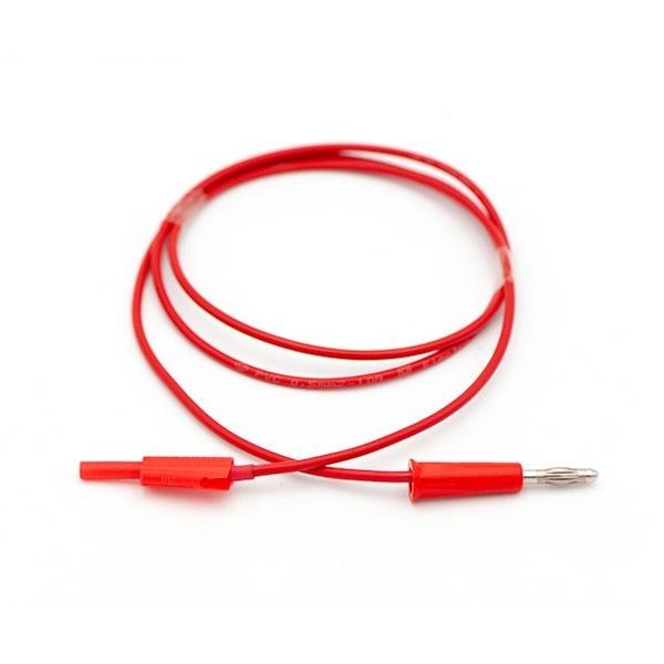 Câble rouge mâle Ø2 mm / mâle Ø4 mm pour Galva Ionoderm - Accessoires pour ionisation - Rééducation - Kinésithérapie - LEM