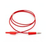 Câble rouge mâle Ø2 mm / mâle Ø4 mm pour Galva Ionoderm - Accessoires pour ionisation - Rééducation - Kinésithérapie - LEM