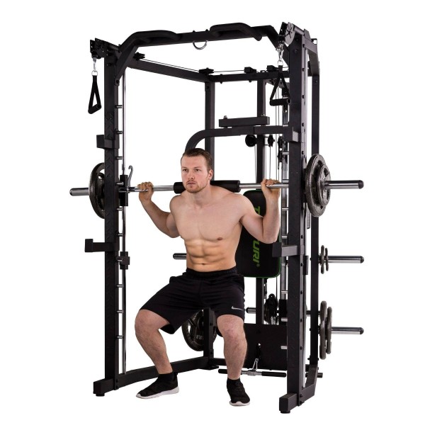 Tunturi SM80 - Cage de cross-training Full Smith  - Appareil de musculation - Fitness - Réathlétisation - Rééducation - Kiné