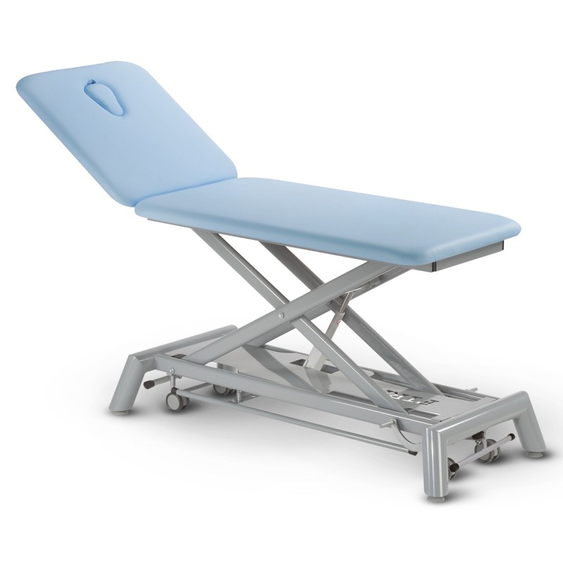 Table de massage électrique 2 plans kinésithérapie bleu clair