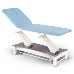 Table de massage électrique 2 plans kinésithérapie bleu clair azur