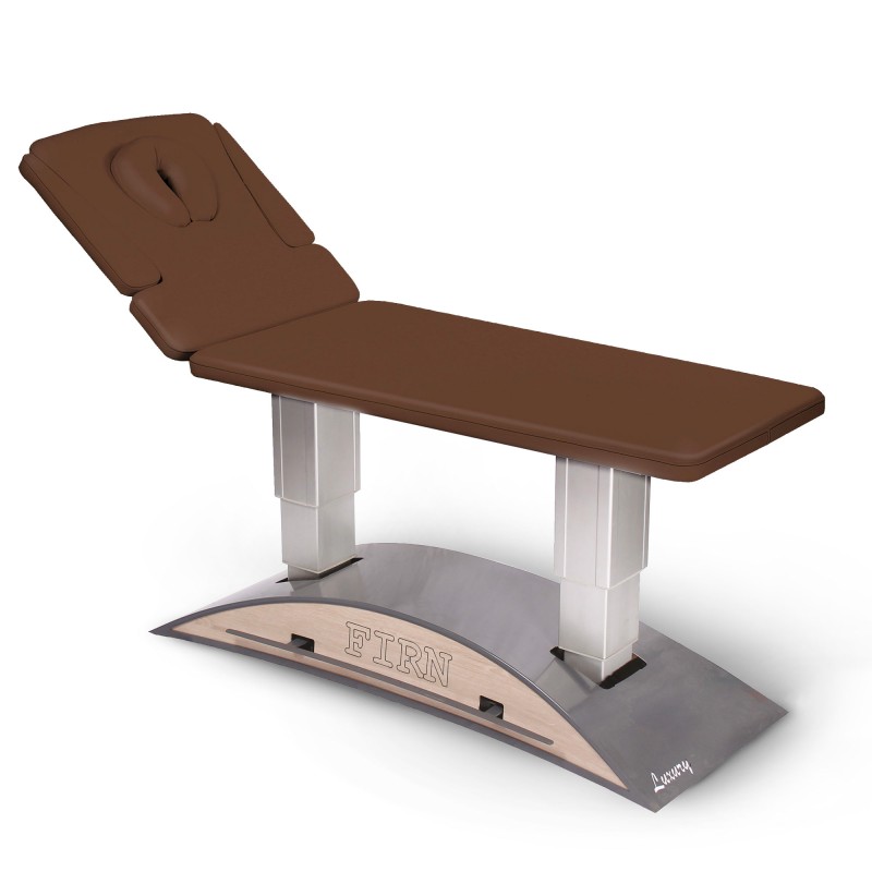 Table de massage électrique 2 plans kinésithérapie pro - haut de gamme -  marron chocolat