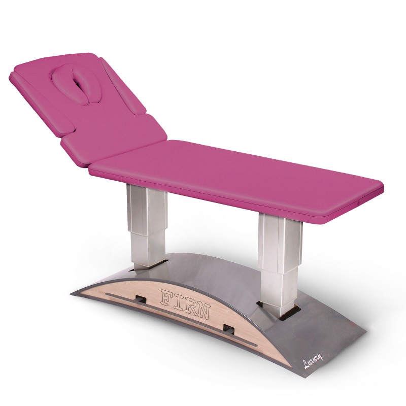 Table de massage électrique 2 plans kinésithérapie pro - haut de gamme -  rose framboise