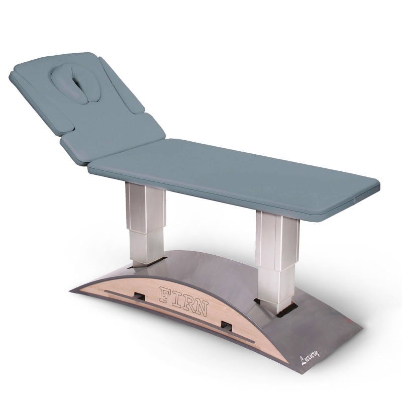 Table de massage électrique 2 plans kinésithérapie pro - haut de gamme - bleu gris titane