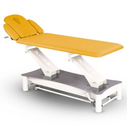 Table de massage électrique 2 plans kinésithérapie jaune safran