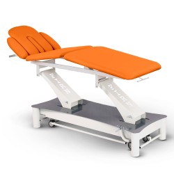 Table de massage électrique 3 plans avec cyphose   kinésithérapie orange