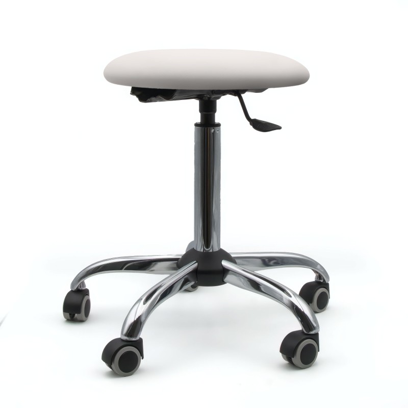 Tabouret sur roulettes - piètement chromé - Rééducation - Kinésithérapie - FIRN