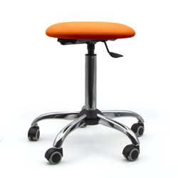 Tabouret sur roulettes - piètement chromé - Rééducation - Kinésithérapie - FIRN