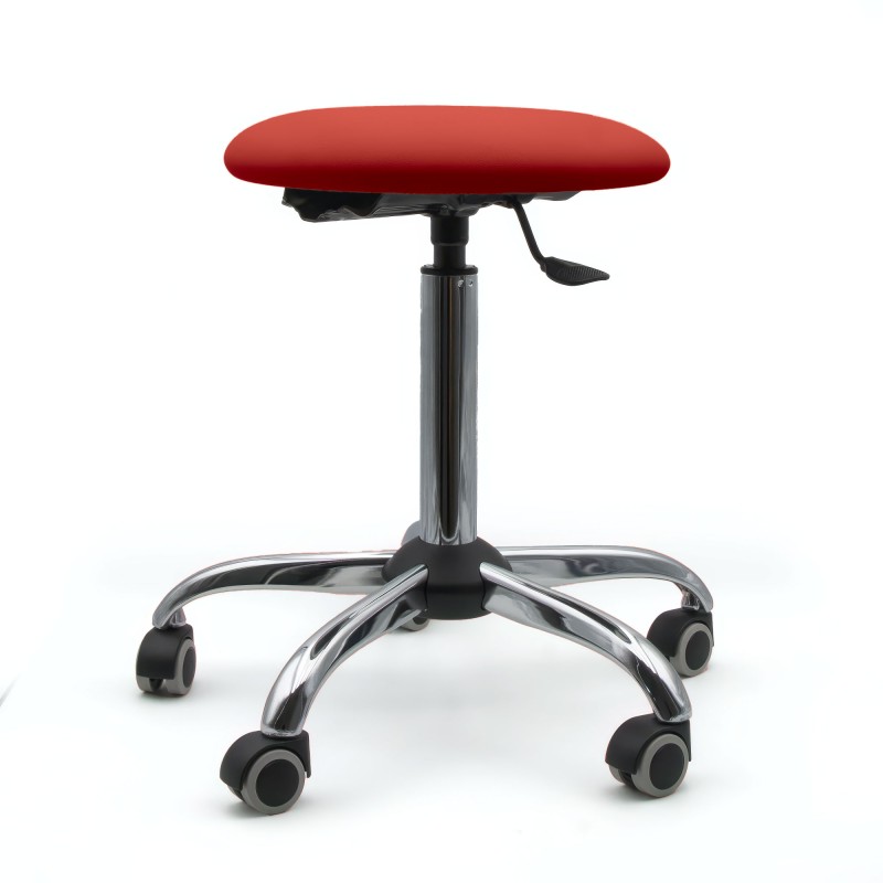 Tabouret sur roulettes - piètement chromé - Rééducation - Kinésithérapie - FIRN