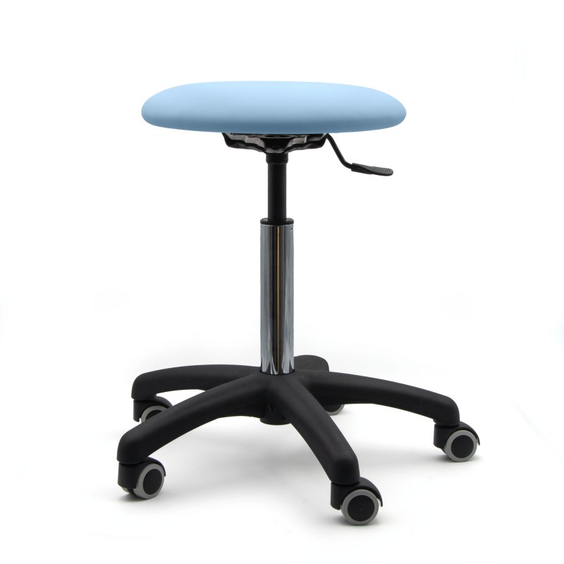 Tabouret sur roulettes - piètement ABS noir - Rééducation - Kinésithérapie - FIRN