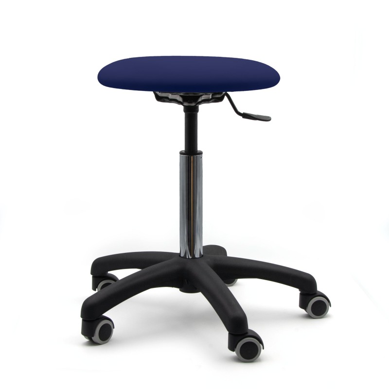 Tabouret sur roulettes - piètement ABS noir - Rééducation - Kinésithérapie - FIRN