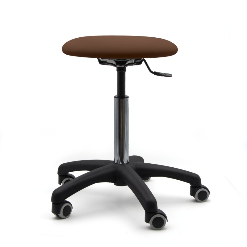 Tabouret sur roulettes - piètement ABS noir - Rééducation - Kinésithérapie - FIRN