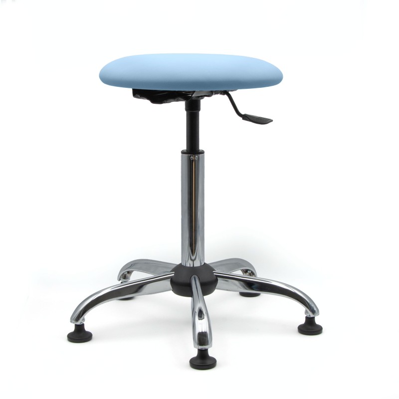 Tabouret sur patins - piètement chromé - Rééducation - Kinésithérapie - FIRN