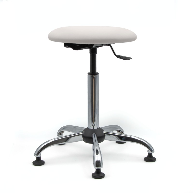 Tabouret sur patins - piètement chromé - Rééducation - Kinésithérapie - FIRN