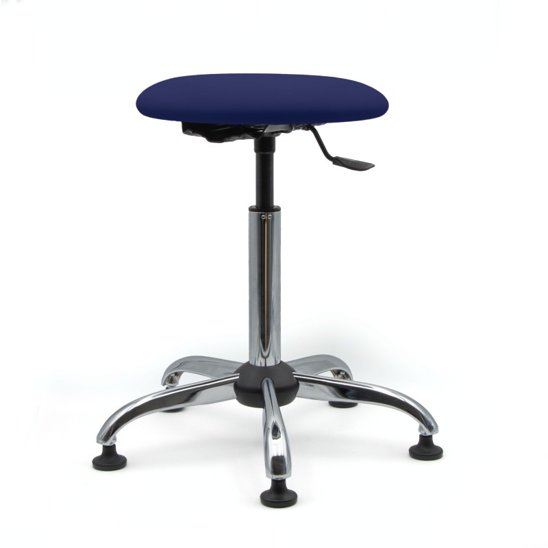 Tabouret sur patins - piètement chromé - Rééducation - Kinésithérapie - FIRN