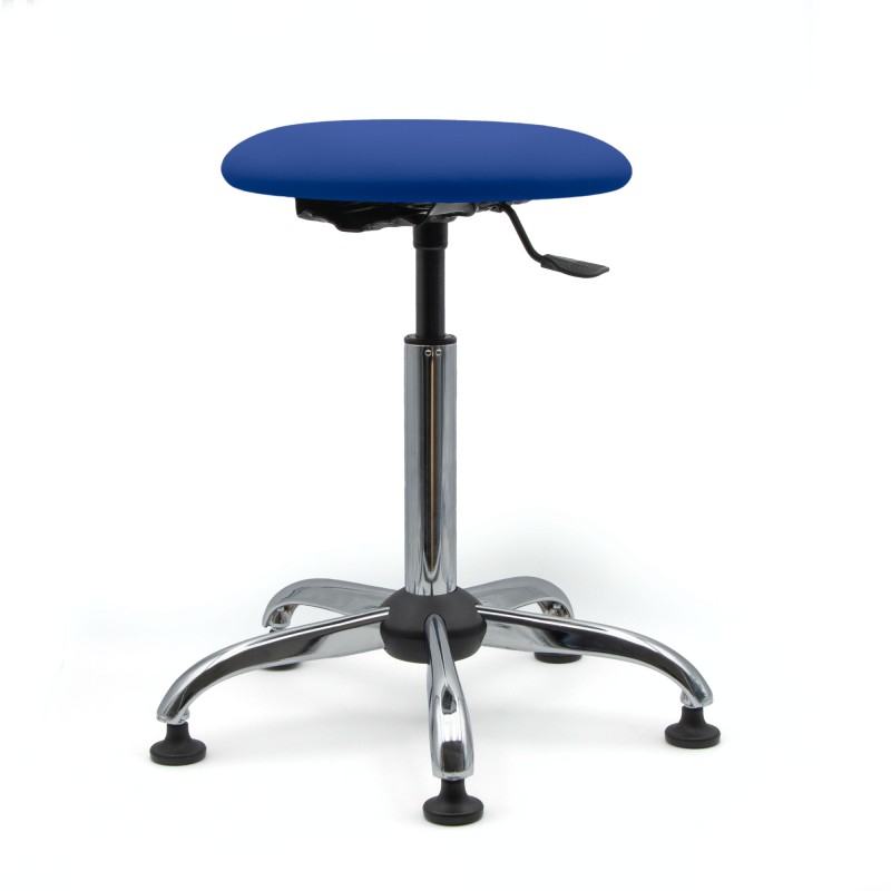 Tabouret sur patins - piètement chromé - Rééducation - Kinésithérapie - FIRN