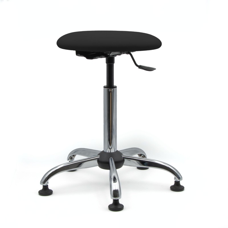 Tabouret sur patins - piètement chromé - Rééducation - Kinésithérapie - FIRN