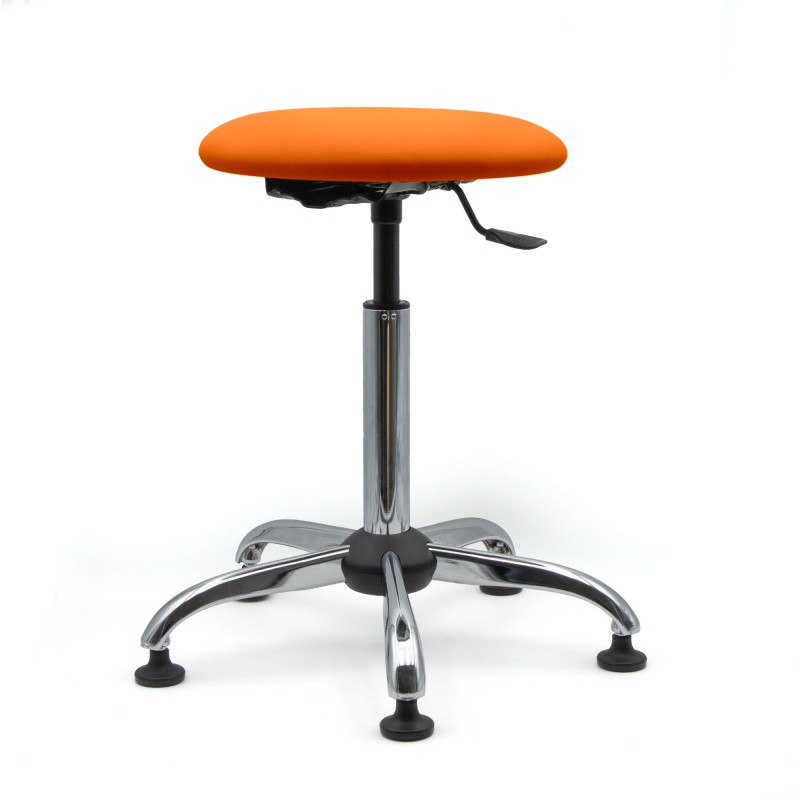 Tabouret sur patins - piètement chromé - Rééducation - Kinésithérapie - FIRN
