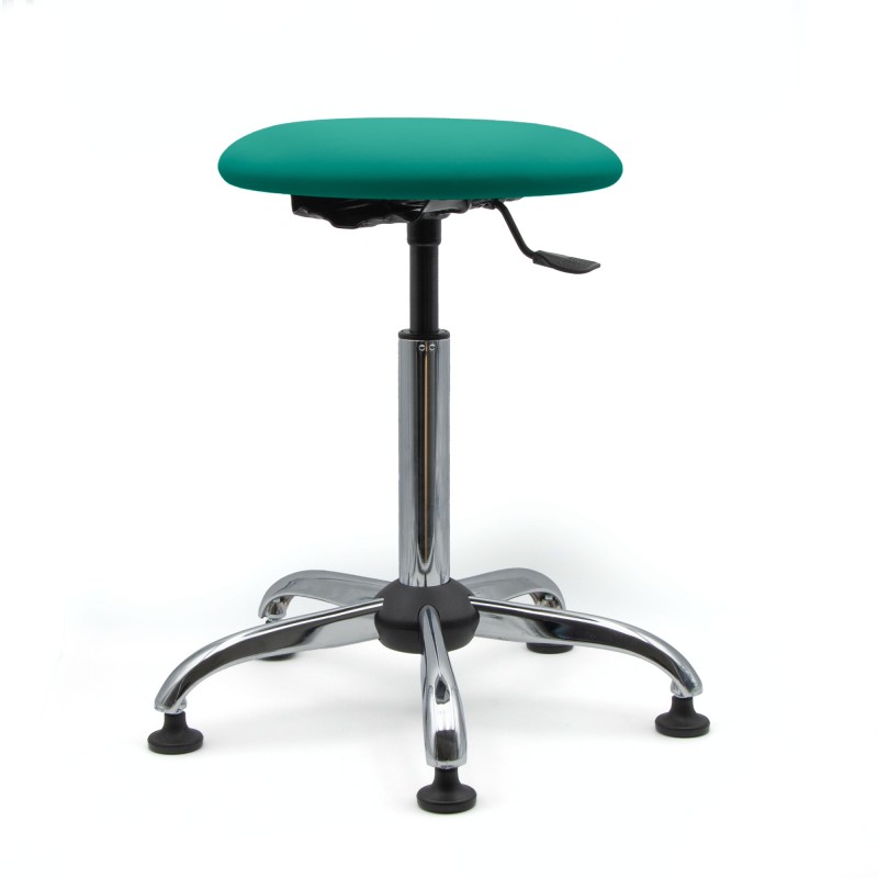 Tabouret sur patins - piètement chromé - Rééducation - Kinésithérapie - FIRN