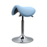 Tabouret Pony sur socle chromé