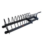 Rack de rangement à roulettes - pour disques de poids - musculation