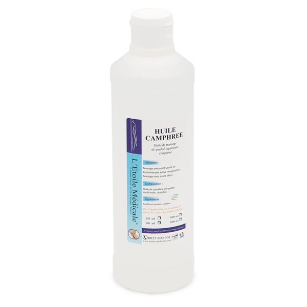 Huile camphrée - 250 ml - Huile de massage - Rééducation - Kinésithérapie - ETOILE MEDICALE