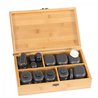 Coffret de pierres chaudes - 40 pièces - Massage - Thermothérapie - Pierres de basalte - Rééducation - Kinésithérapie