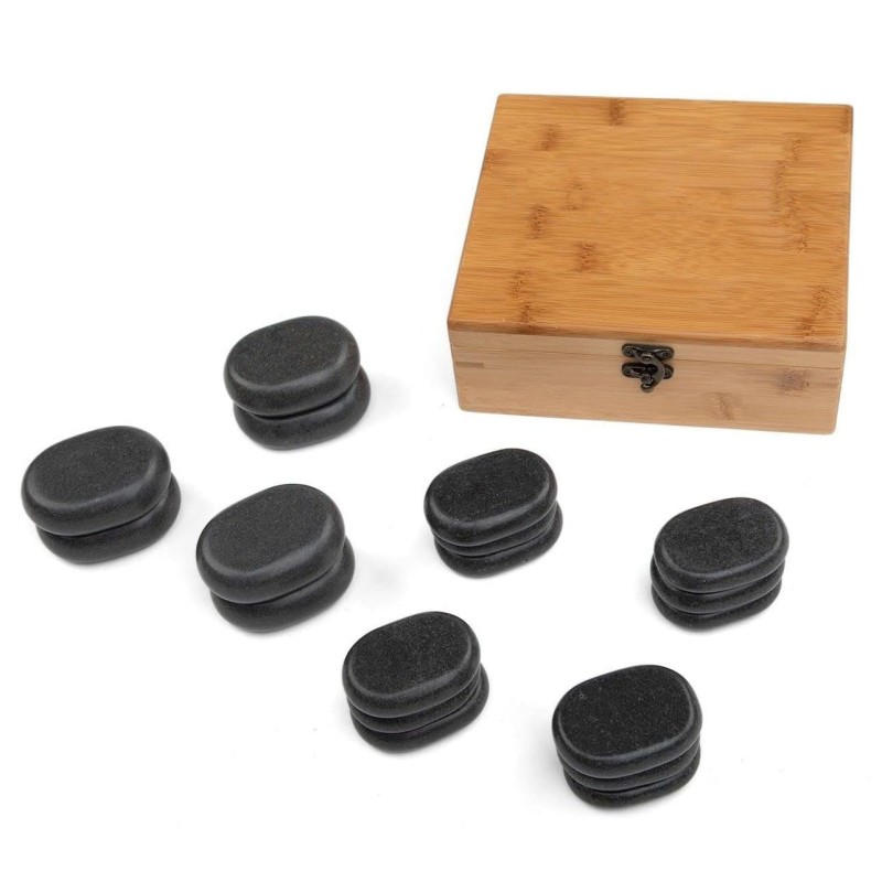 Coffret de pierres chaudes - 18 pièces