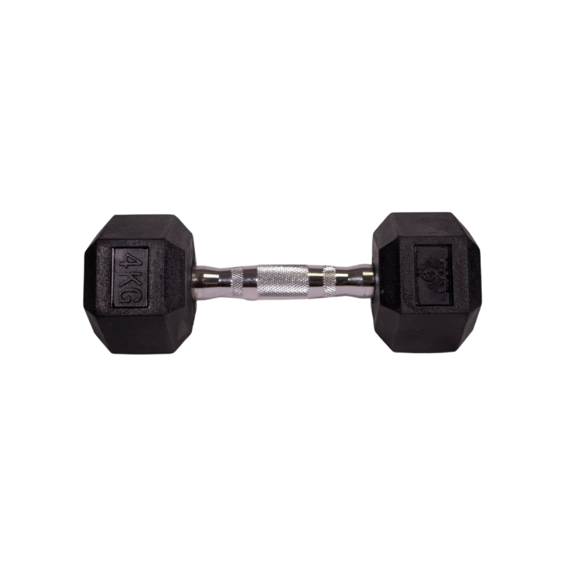 Haltère hexagonale - Réathlétisation - Fitness - Kinésithérapie - Gym lestée - 4 kg