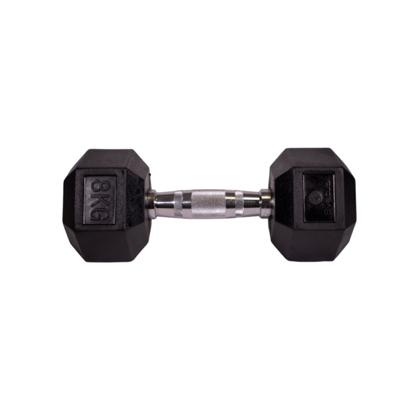 Haltère hexagonale - Réathlétisation - Fitness - Kinésithérapie - Gym lestée - 8 kg