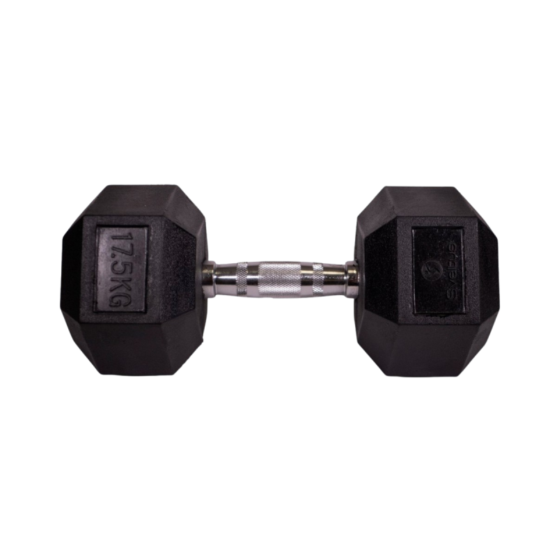 Haltère hexagonale - Réathlétisation - Fitness - Kinésithérapie - Gym lestée - 17,5 kg