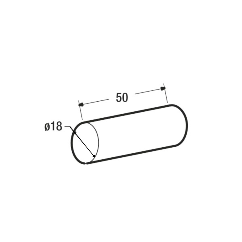 Dimensions coussin de rééducation cylindrique - 50xØ18 cm - Rééducation - Kinésithérapie - FIRN