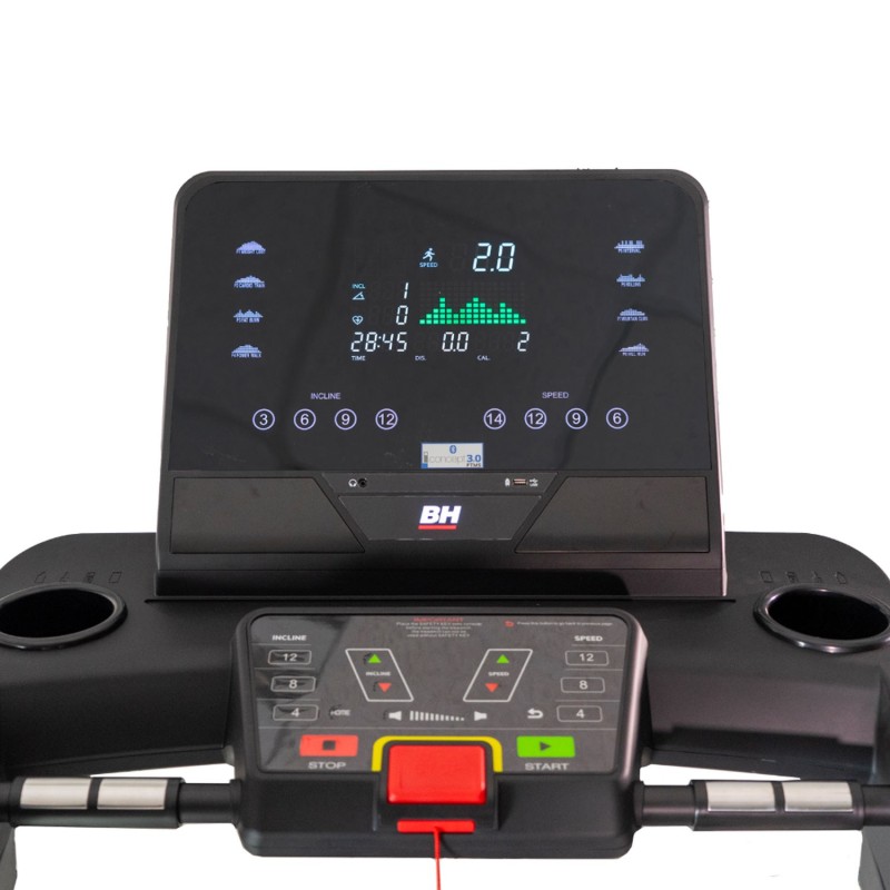 BH Fitness RS2000 G6514 - Tapis de course - Moniteur LED