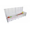 Banc avec coffre de rangement piscine - Rangement pour accessoires d'aquagym