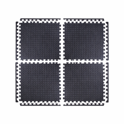 Lot de 4 dalles de sol amortissantes Puzzle 12 mm - 60 x 60 cm