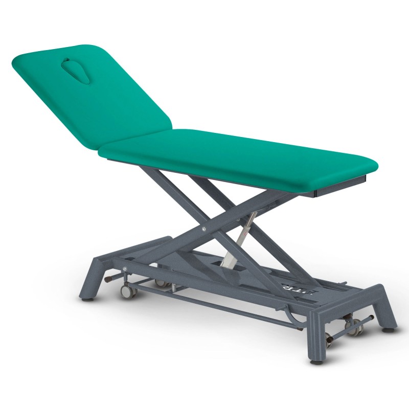 Table de massage électrique 2 plans kinésithérapie - vert émeraude