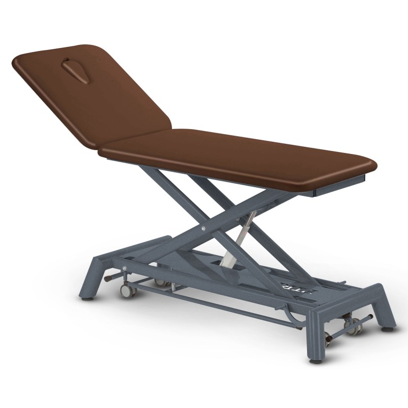 Table de massage électrique 2 plans kinésithérapie - marron chocolat