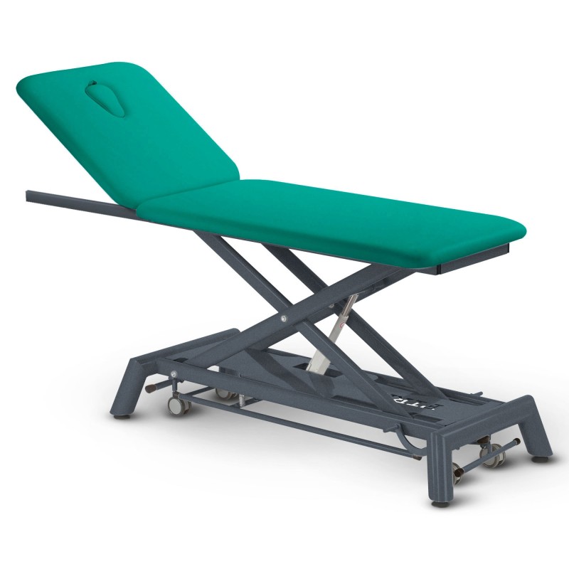 Table de massage électrique 2 plans kinésithérapie proclive - vert émeraude