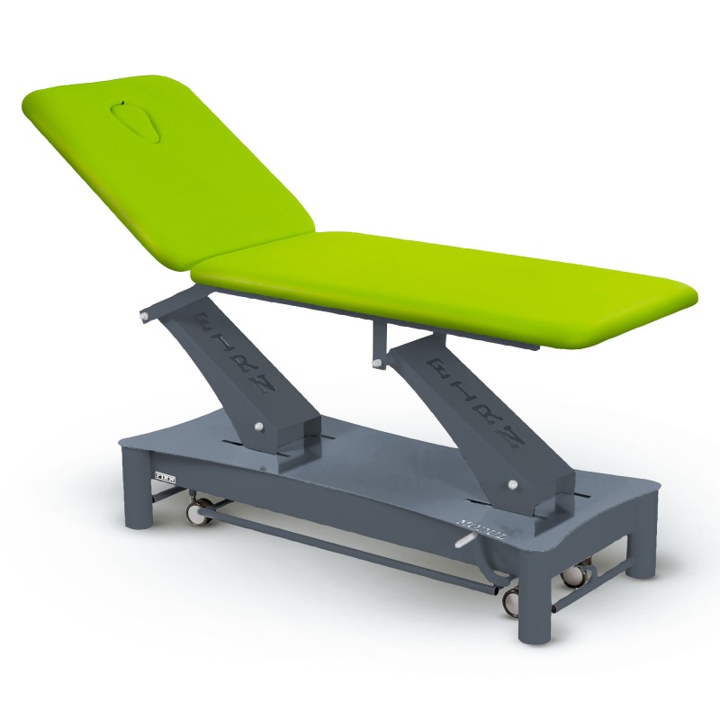Table de massage électrique 2 plans kiné Modul Duo D1 FIRN sellerie vert anis