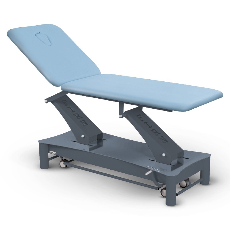 Table de massage électrique 2 plans kiné Modul Duo D1 FIRN sellerie bleu clair azur