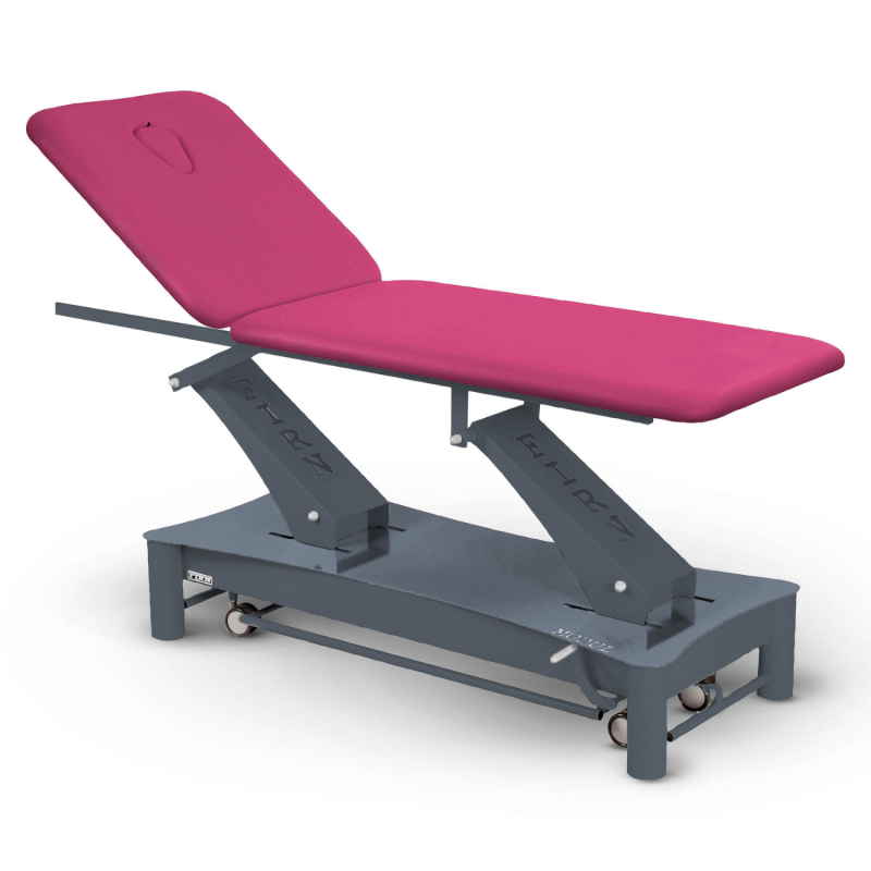 Table de massage électrique 2 plans kiné Modul Duo D2 FIRN sellerie rose framboise