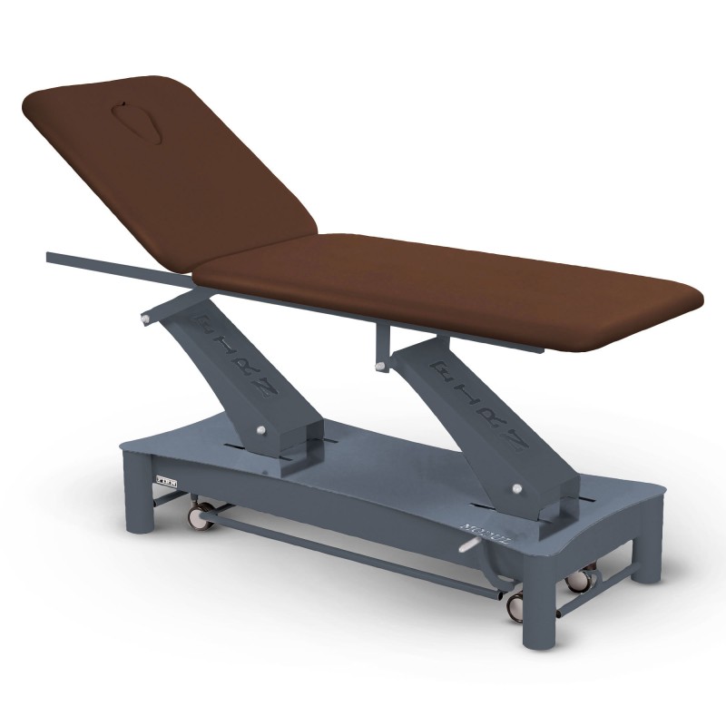 Table de massage électrique 2 plans kiné Modul Duo D2 FIRN sellerie marron chocolat