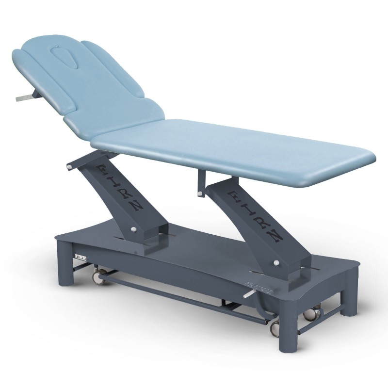 Table de massage électrique 2 plans kiné Modul Duo D3 FIRN sellerie bleu clair azur