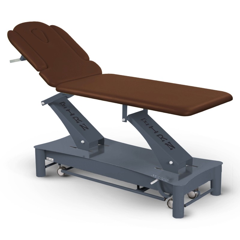 Table de massage électrique 2 plans kiné Modul Duo D3 FIRN sellerie marron chocolat