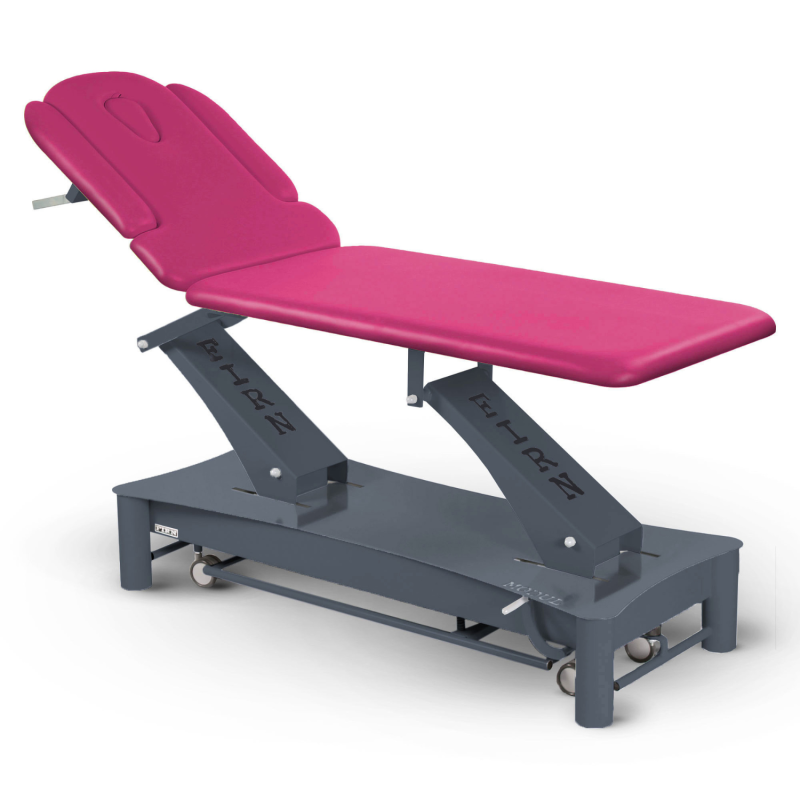 Table de massage électrique 2 plans kiné Modul Duo D3 FIRN sellerie rose framboise